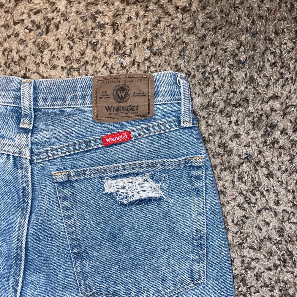 Hand Distressed Wrangler Shorts